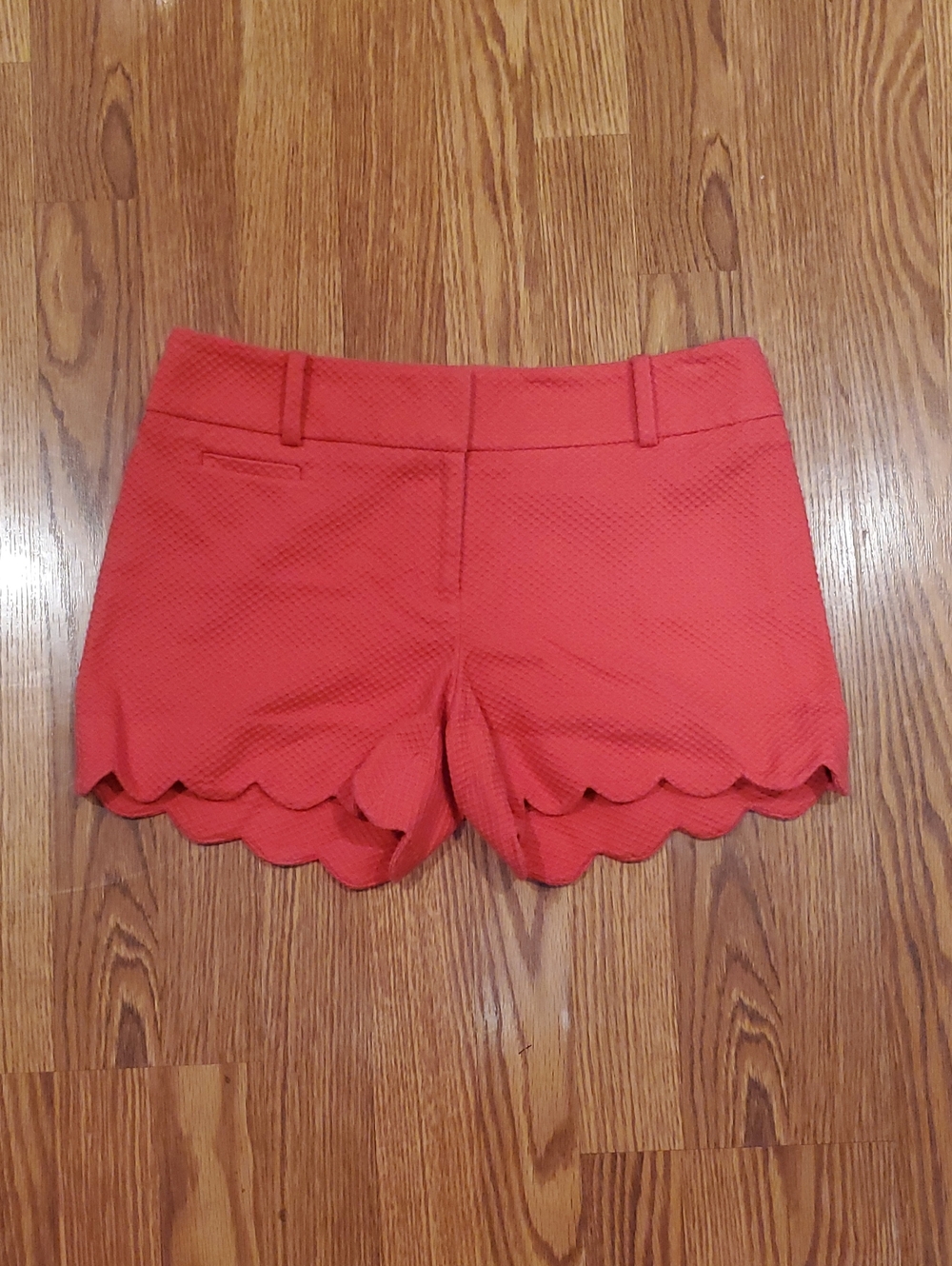 Loft Scallop Hem Coral 4 Inch Shorts